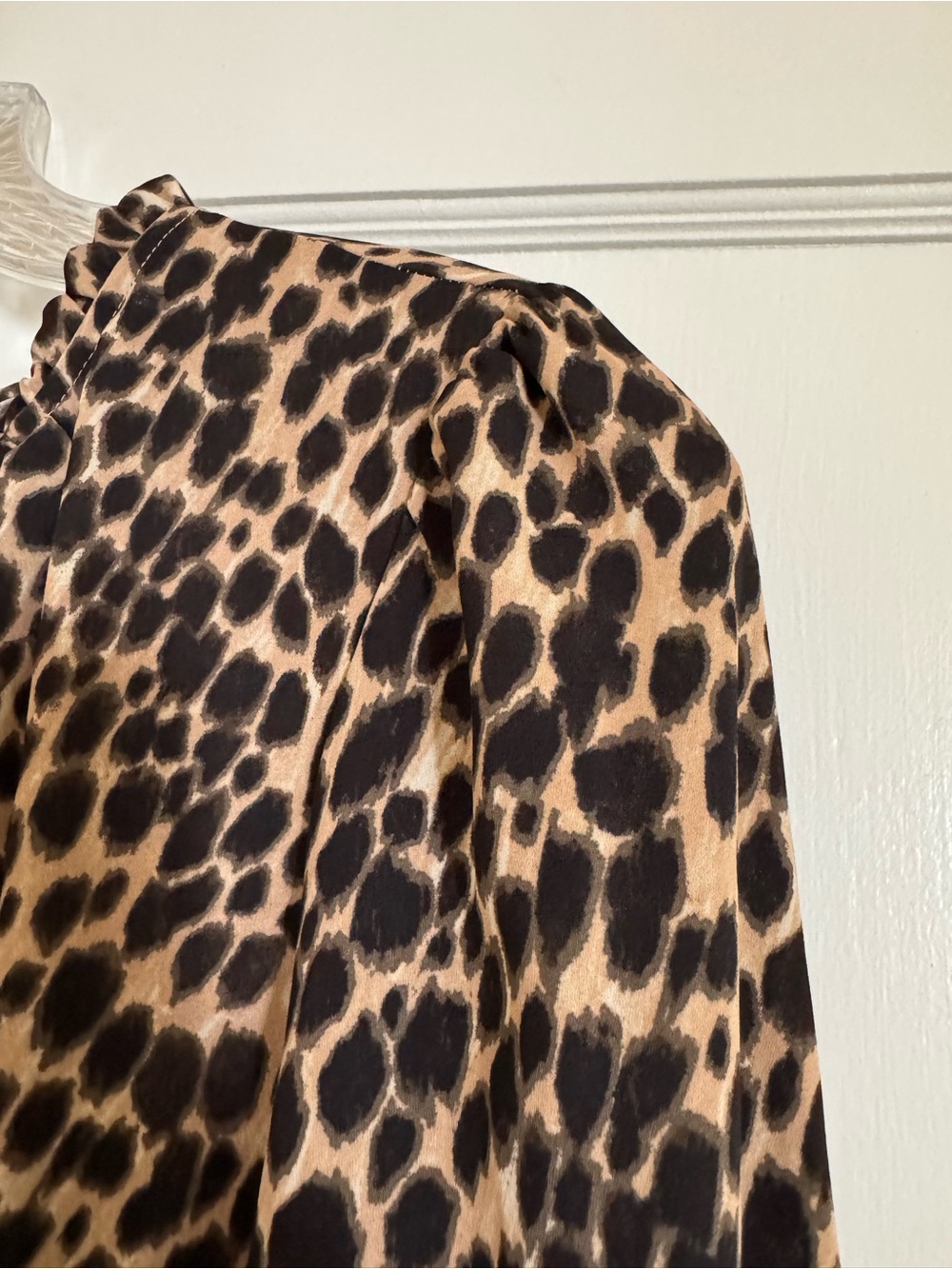 J.Crew - Ruffle-Neck Leopard Midi Dress - Picture 6 of 9